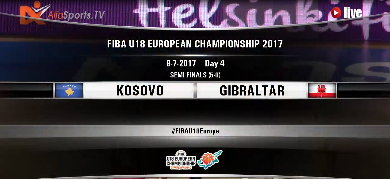 FIBA U18 – KOSOVO GIBRALTAR